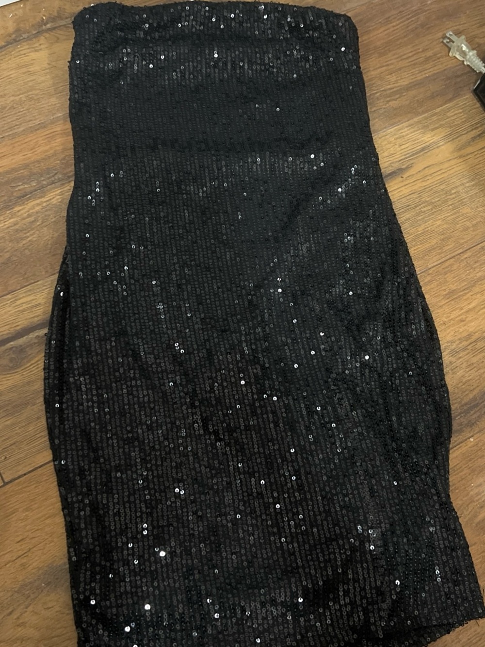 Fashion Nova Black Sequin Pencil Skirt